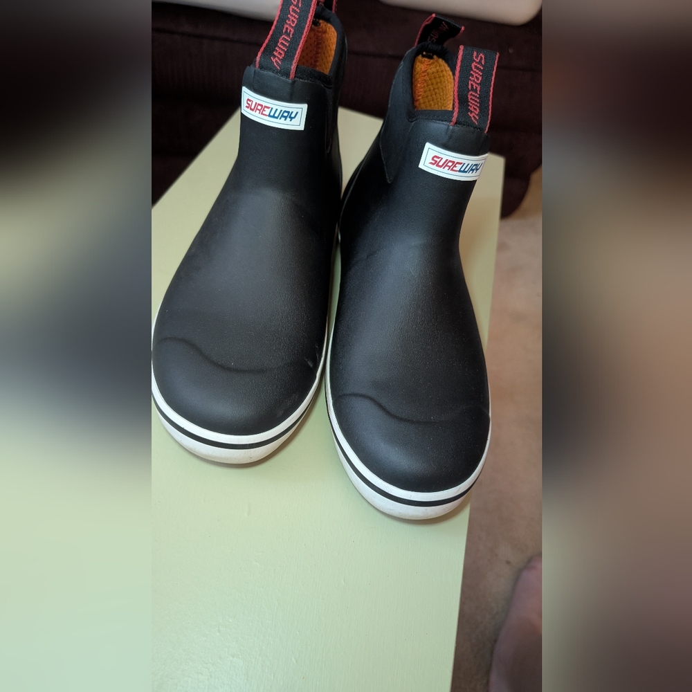 SUREWAY Men's Ankle Fishing Deck Boots for Men-Waterproof M10